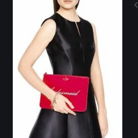 kate spade bridesmaid pink gia pouch bag nwt - Picture 2 of 7